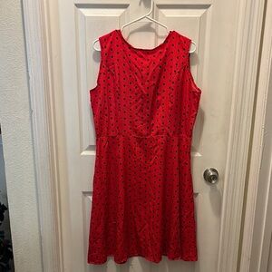 Red Polka Dot Sleeveless Dress woman’s XXL -BNWOT
